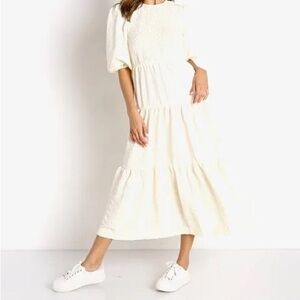 En Saison Smocked Tiered Dress, Size Large,